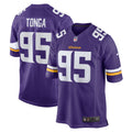 Khyiris Tonga Minnesota Vikings Home Game Player Jersey - Purple