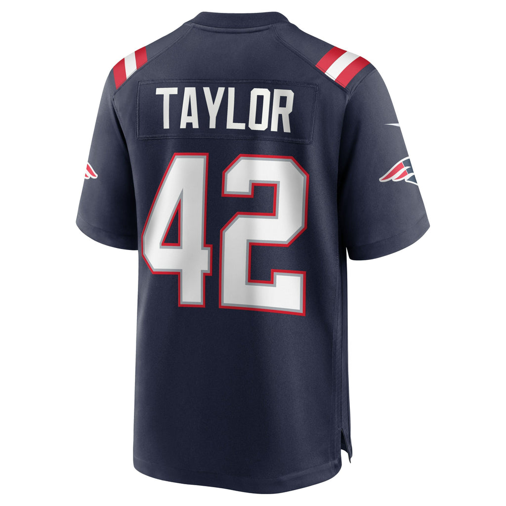 J.J. Taylor New England Patriots Team Game Jersey - Navy