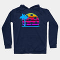 Pickleball Retro Wave Sun Vintage 80S Style Hoodie