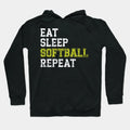 Eat Sleep Softball Repeat' Sport Softball Hoodie