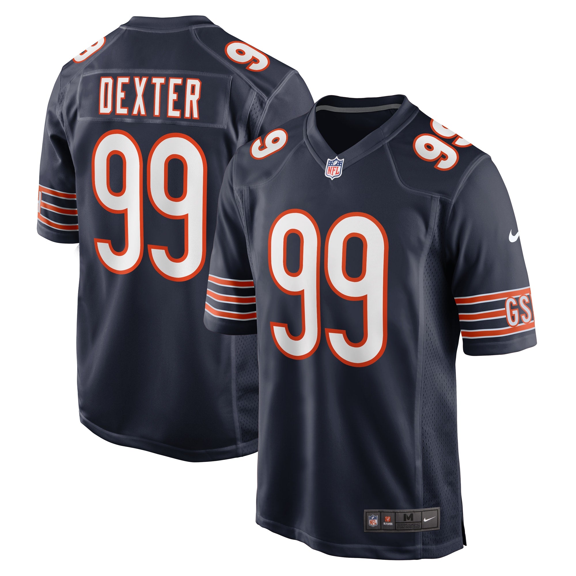 Gervon Dexter Sr Chicago Bears Team Game Jersey - ?Navy