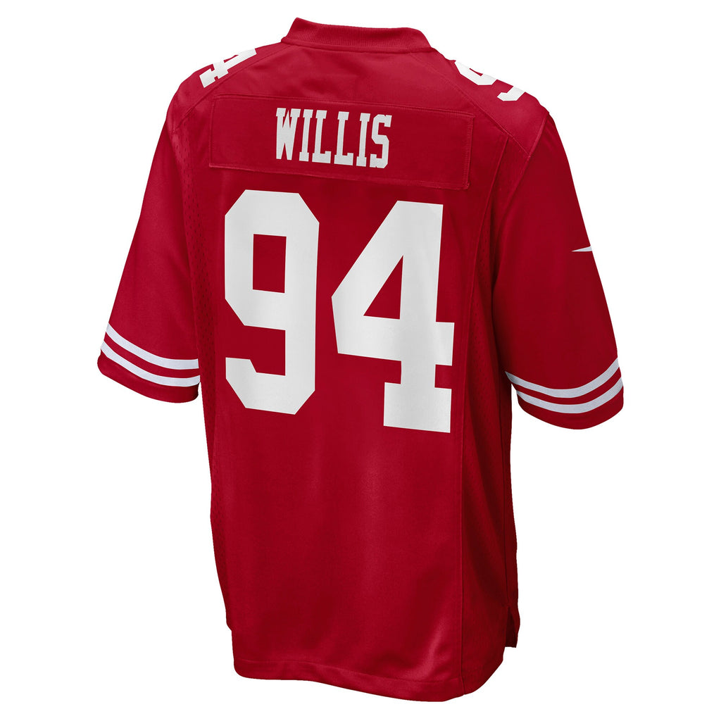 Jordans Willis San Francisco 49ers Game Player Jersey - Scarlet
