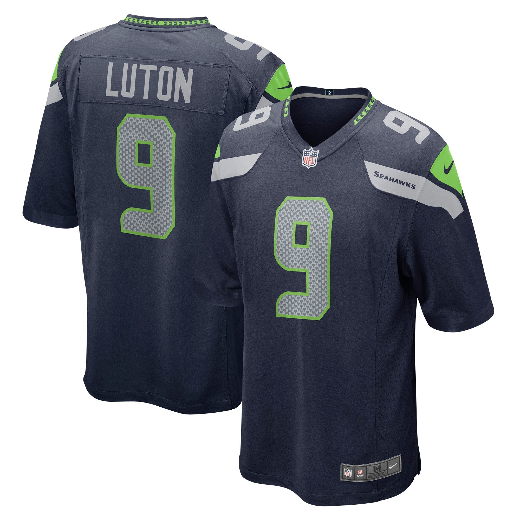 Jake Luton Seattle Seahawks Game Player Jersey - College Navy