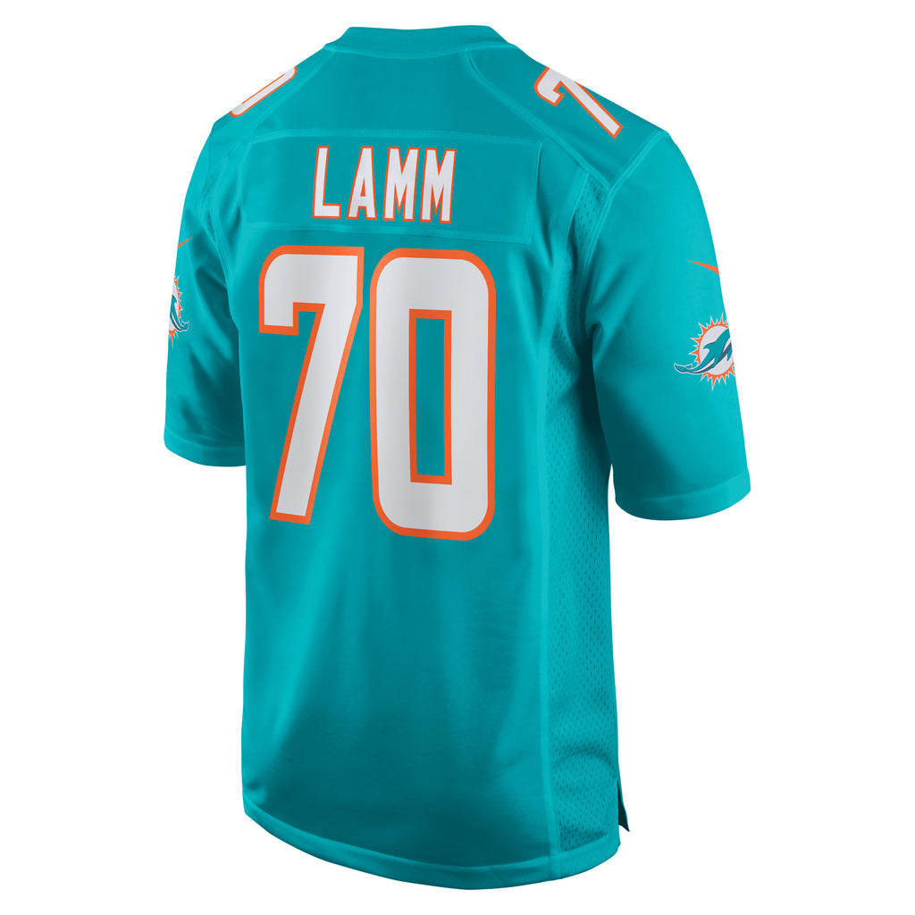 Kendall Lamm Miami Dolphins Home Game Player Jersey - Aqua