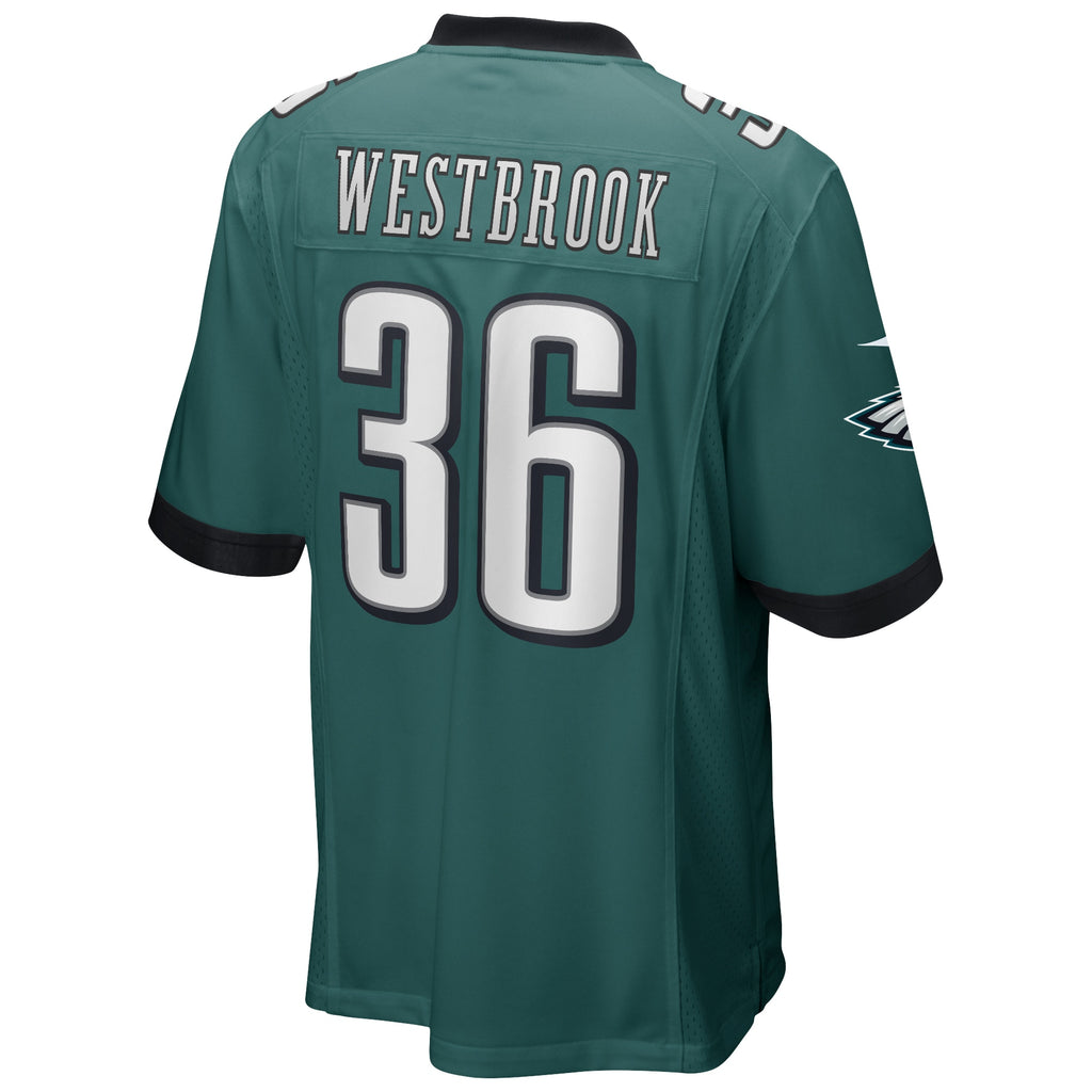 Brian Westbrook Philadelphia Eagles Game Retired Player Jersey - Midnight Green