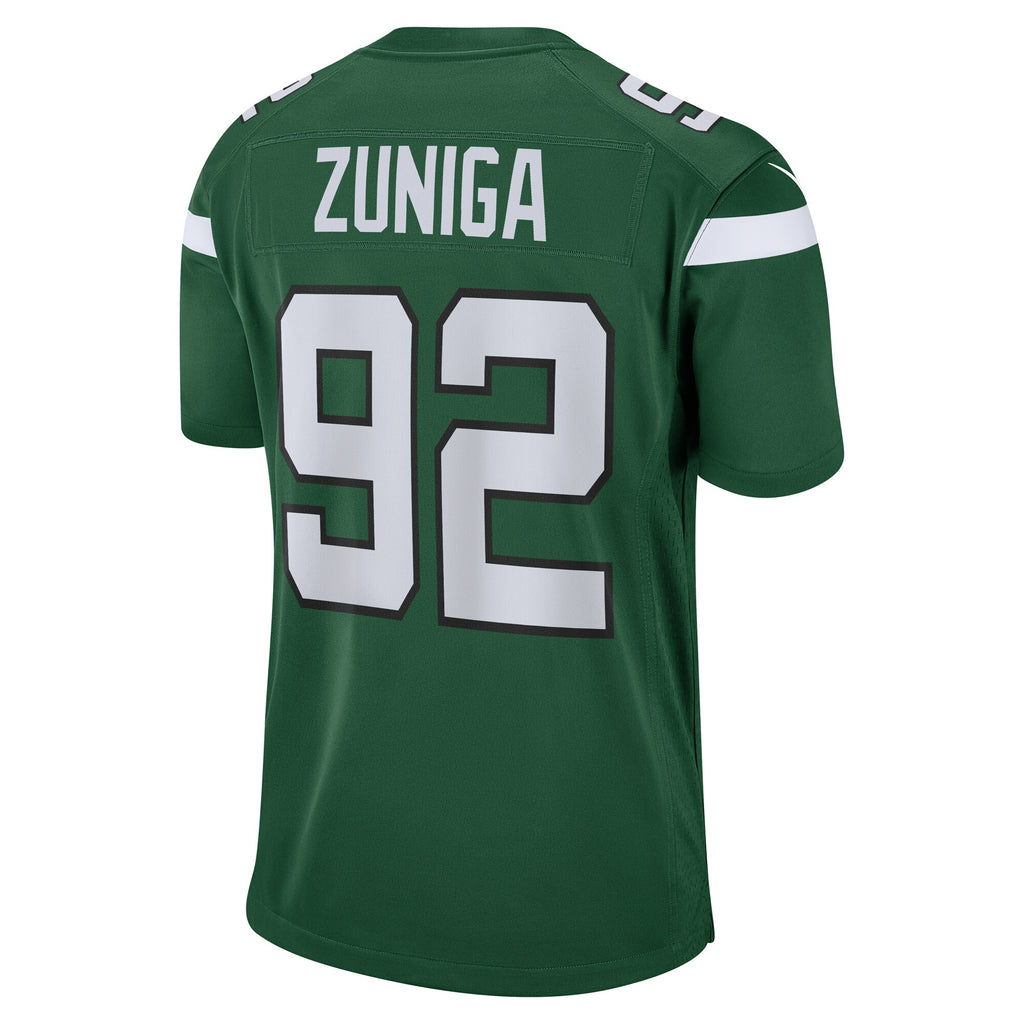 Jabari Zuniga New York Jets Game Jersey - Gotham Green