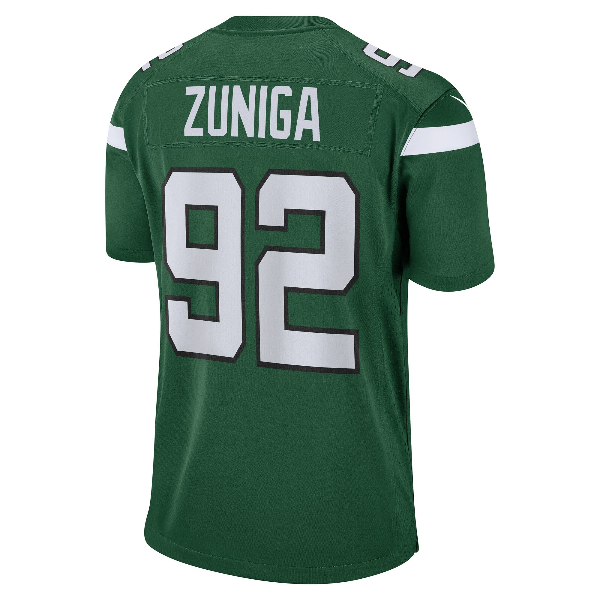 Jabari Zuniga New York Jets Game Jersey - Gotham Green