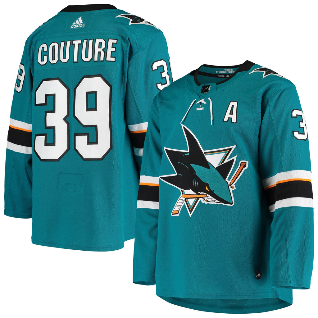 Logan Couture San Jose Sharks Home Authentic Alternate Captain Player Jersey - Teal