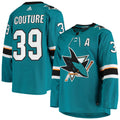 Logan Couture San Jose Sharks Home Authentic Alternate Captain Player Jersey - Teal