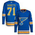 Adam Gaudette St. Louis Blues Alternate Authentic Pro Jersey - Blue
