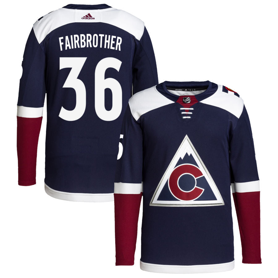 Gianni Fairbrother Colorado Avalanche 2018/19 Alternate Primegreen Authentic Pro Jersey - Navy