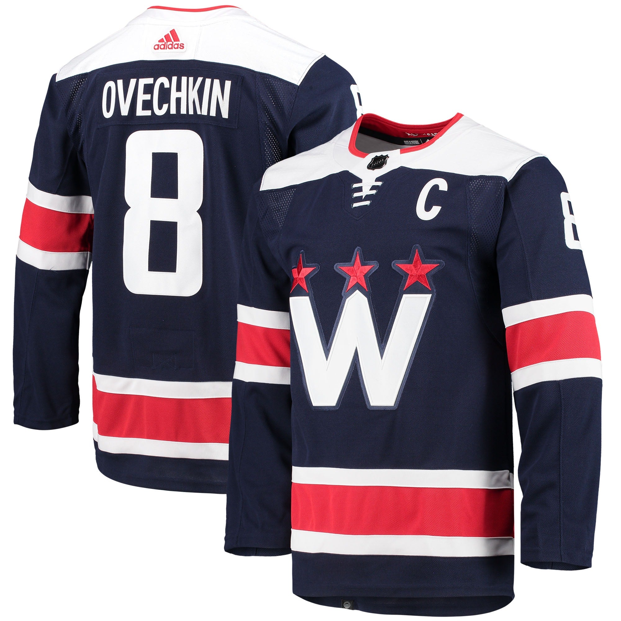 Alexander Ovechkin Washington Capitals Alternate Captain Patch Primegreen Authentic Pro Player Jersey - Navy