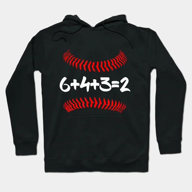 6432 Baseball Math Double Play Hoodie