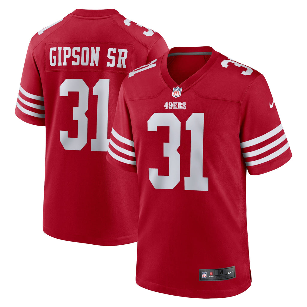 Tashaun Gipson Sr. San Francisco 49ers Home Game Player Jersey - Scarlet