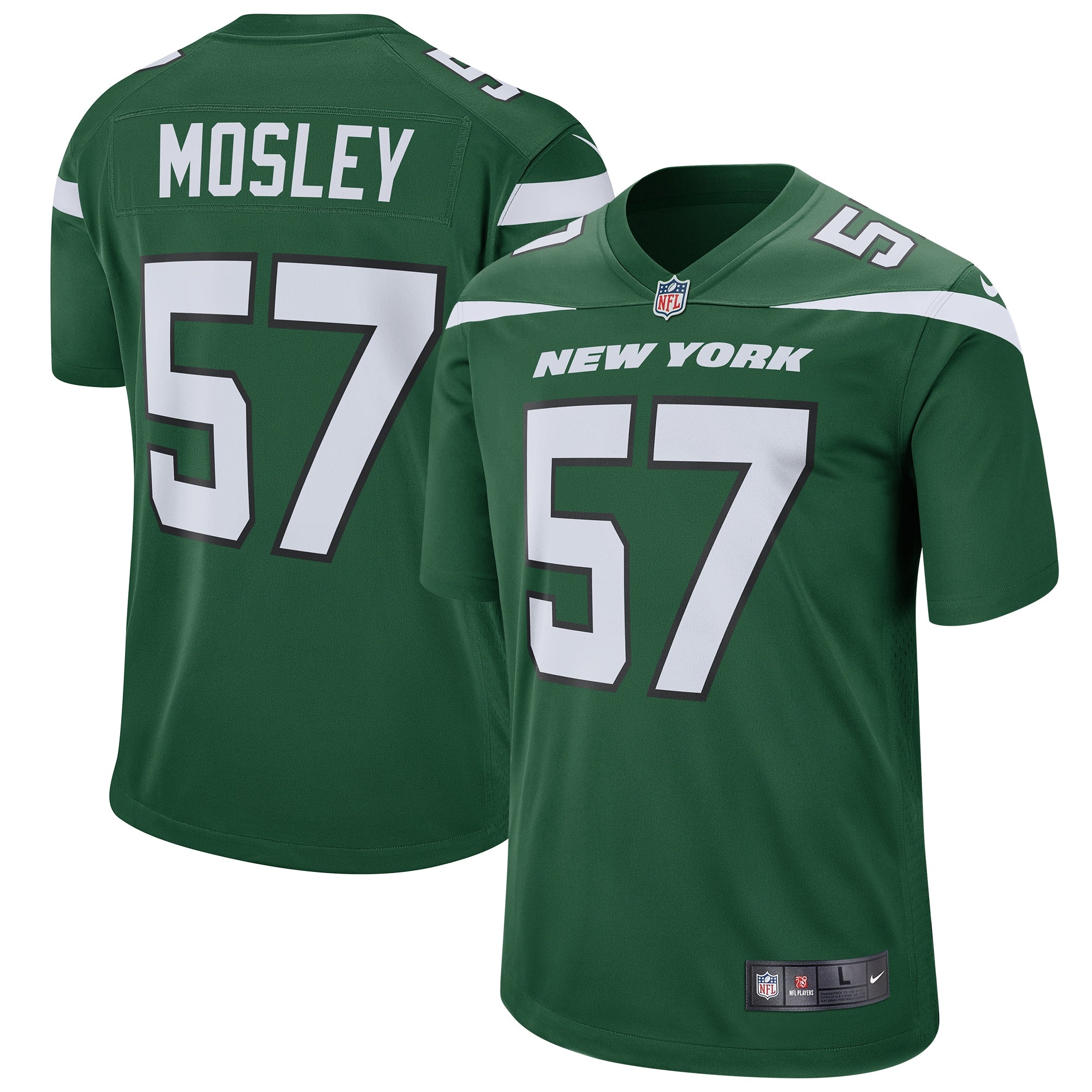C.J. Mosley New York Jets Game Jersey - Gotham Green
