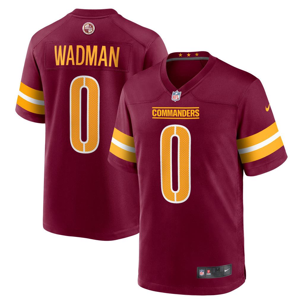 Colby Wadman Washington Commanders ?Game Jersey - Burgundy