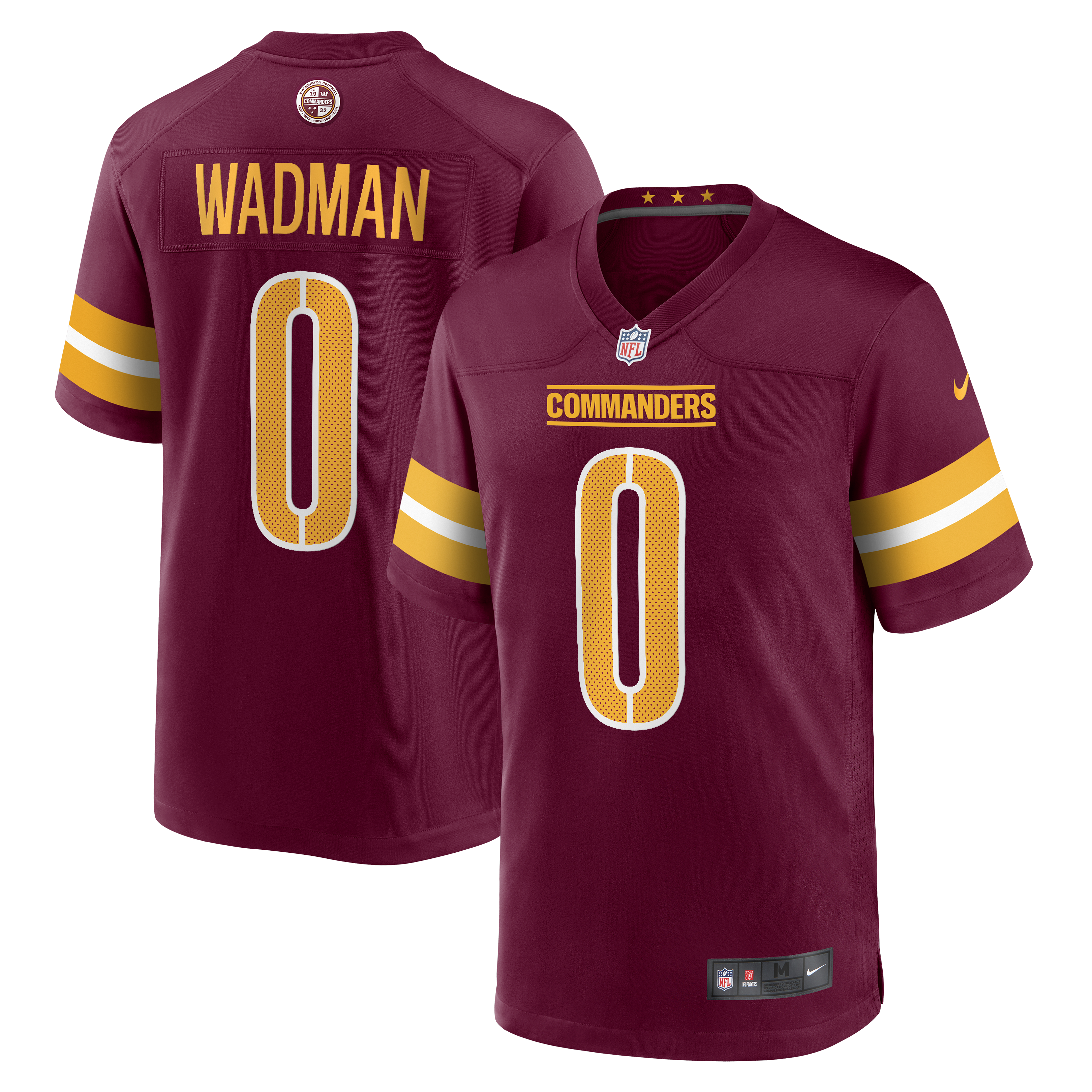Colby Wadman Washington Commanders ?Game Jersey - Burgundy
