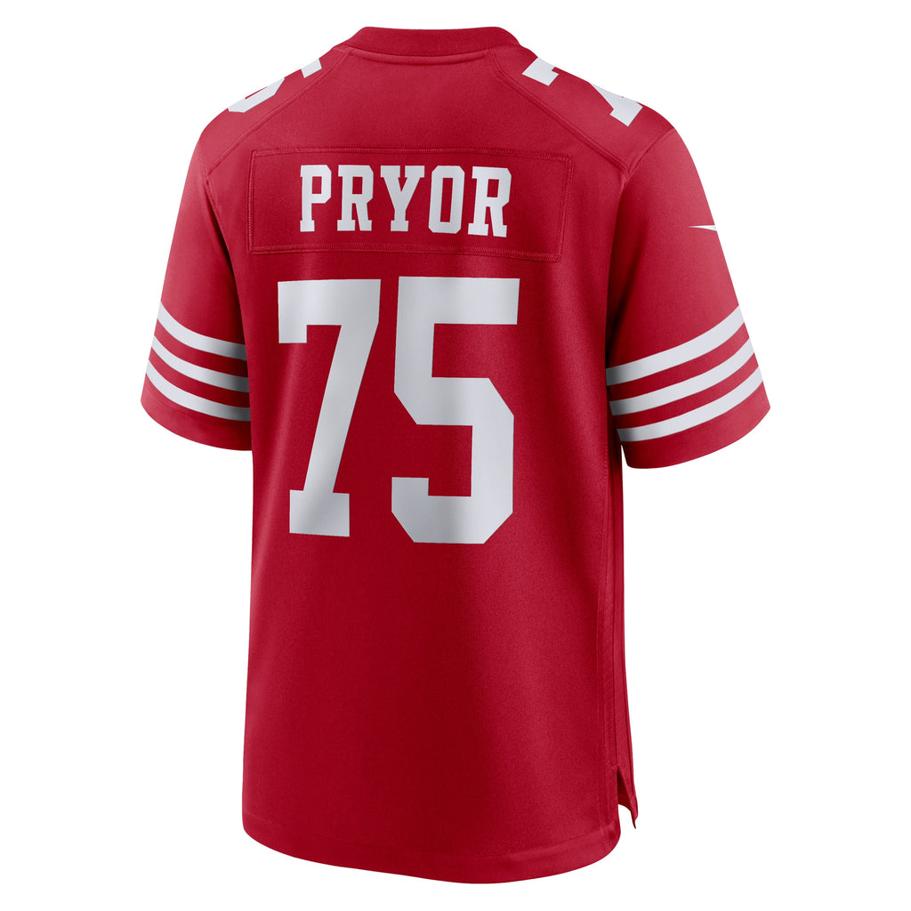 Matt Pryor San Francisco 49ers Game Jersey - Scarlet