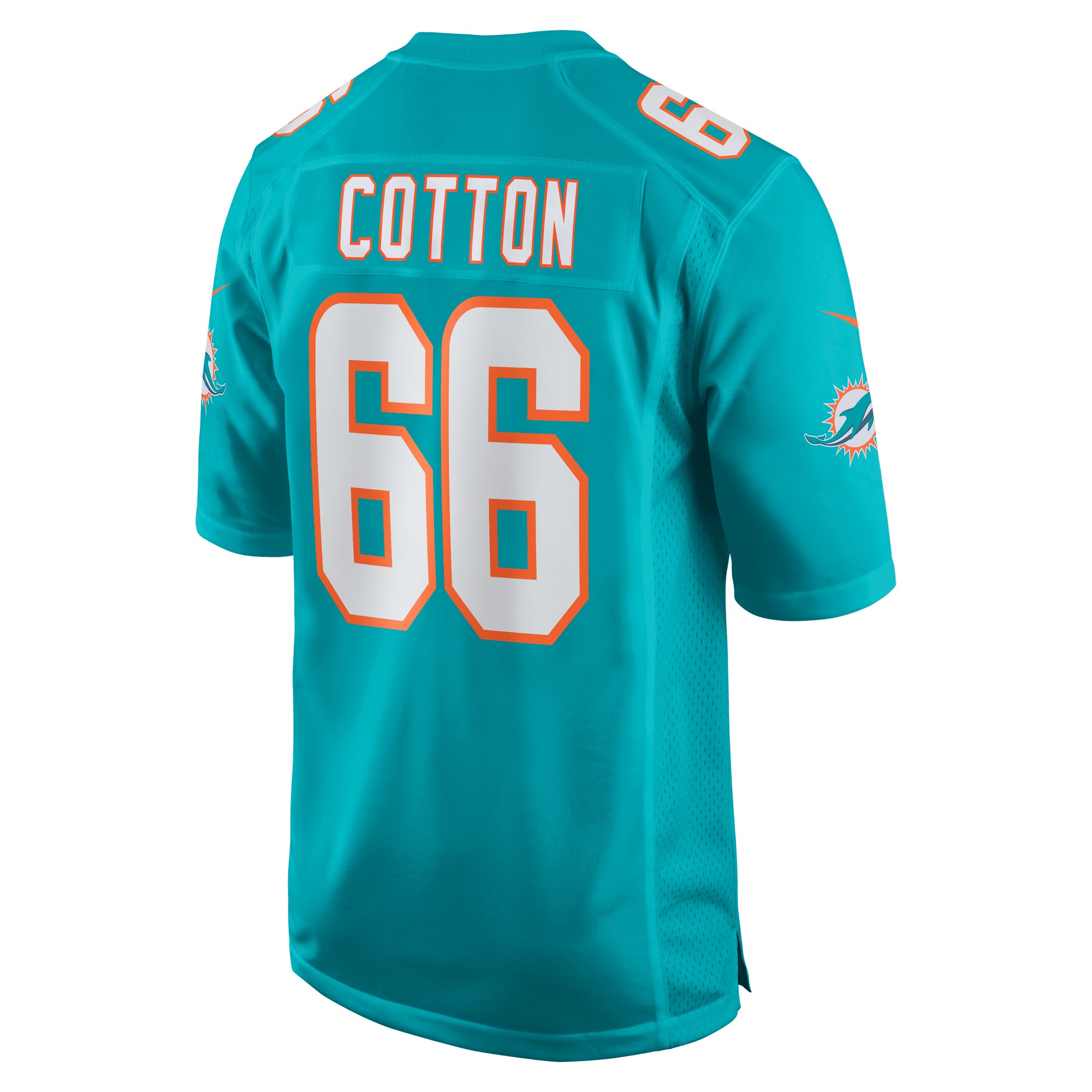 Lester Cotton Sr. Miami Dolphins Home Game Player Jersey - Aqua
