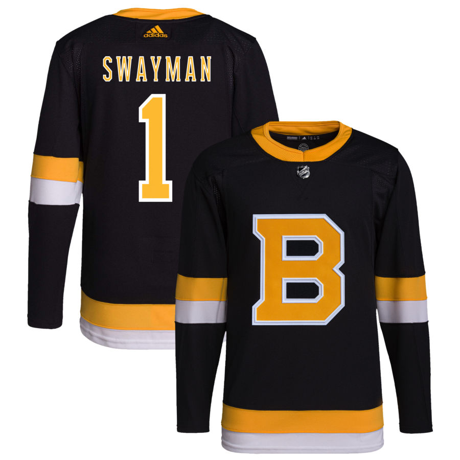 Jeremy Swayman Boston Bruins Alternate Primegreen Authentic Pro Jersey - Black