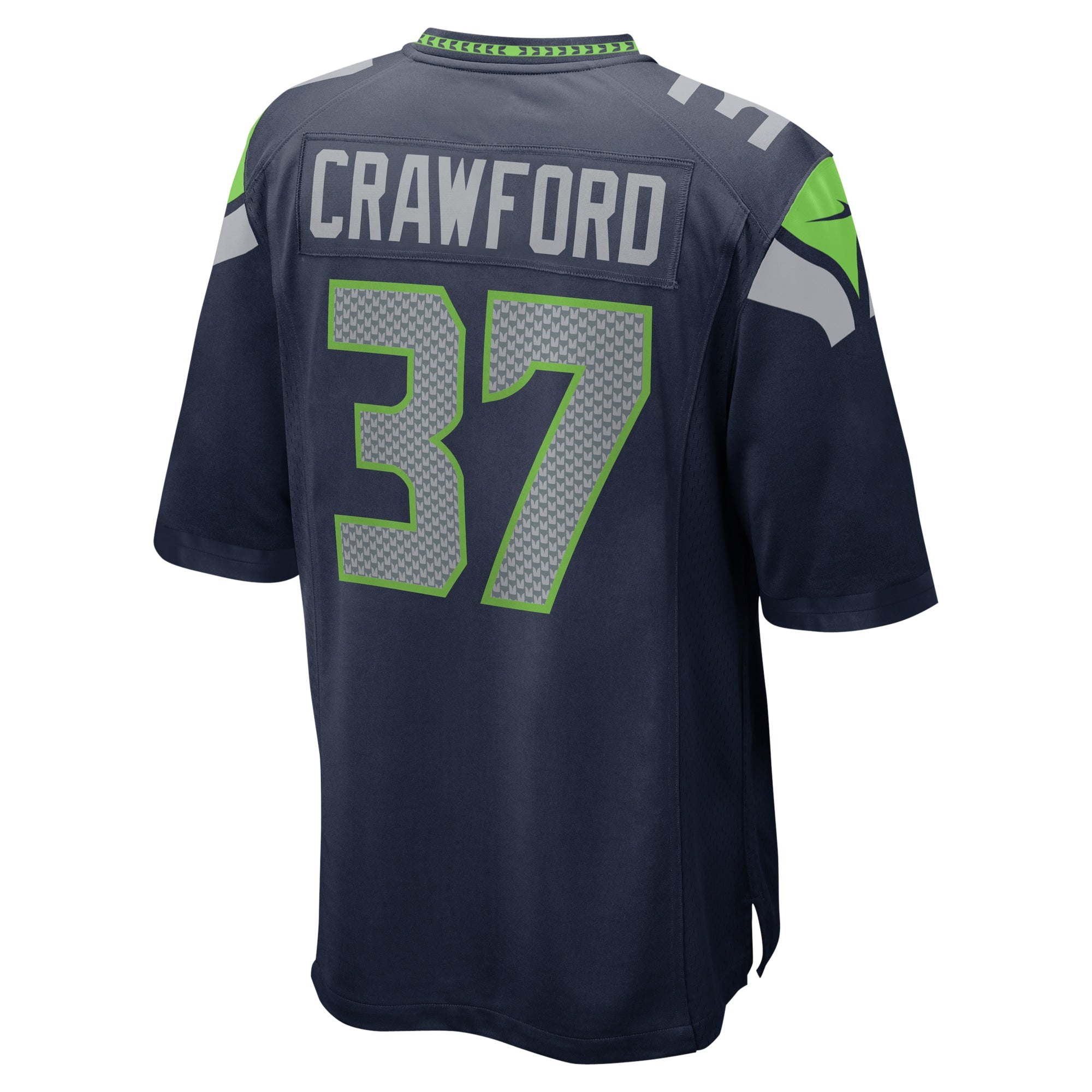 Xavier Crawford Seattle Seahawks Home Game Player Jersey - College Navy
