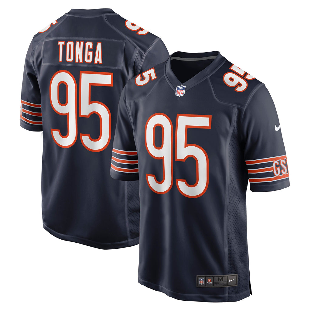 Khyiris Tonga Chicago Bears Game Jersey - Navy