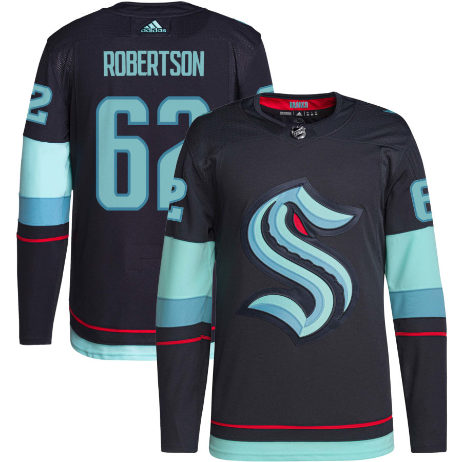 Tucker Robertson Seattle Kraken Home Authentic Primegreen Jersey - Navy