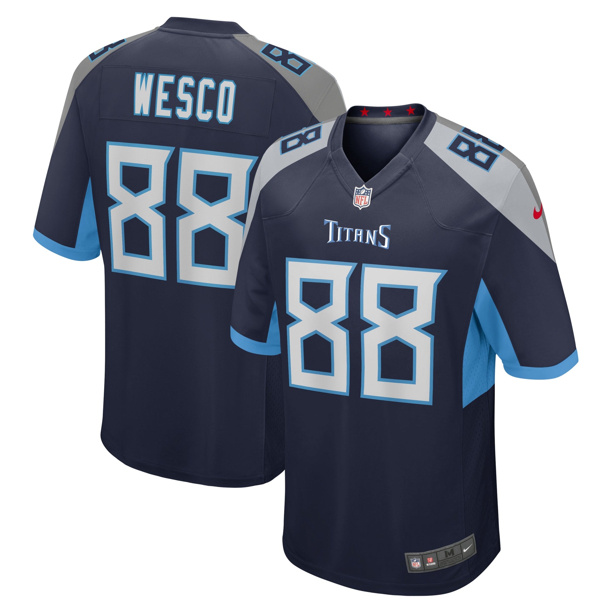 Trevon Wesco Tennessee Titans Game Player Jersey - Navy