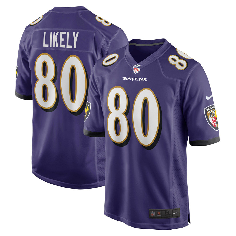 Men's Baltimore Ravens Isaiah Likely Player Game Jersey Purple