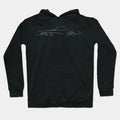 1958 Chevy C1 Corvette - Stencil Profile, White Hoodie