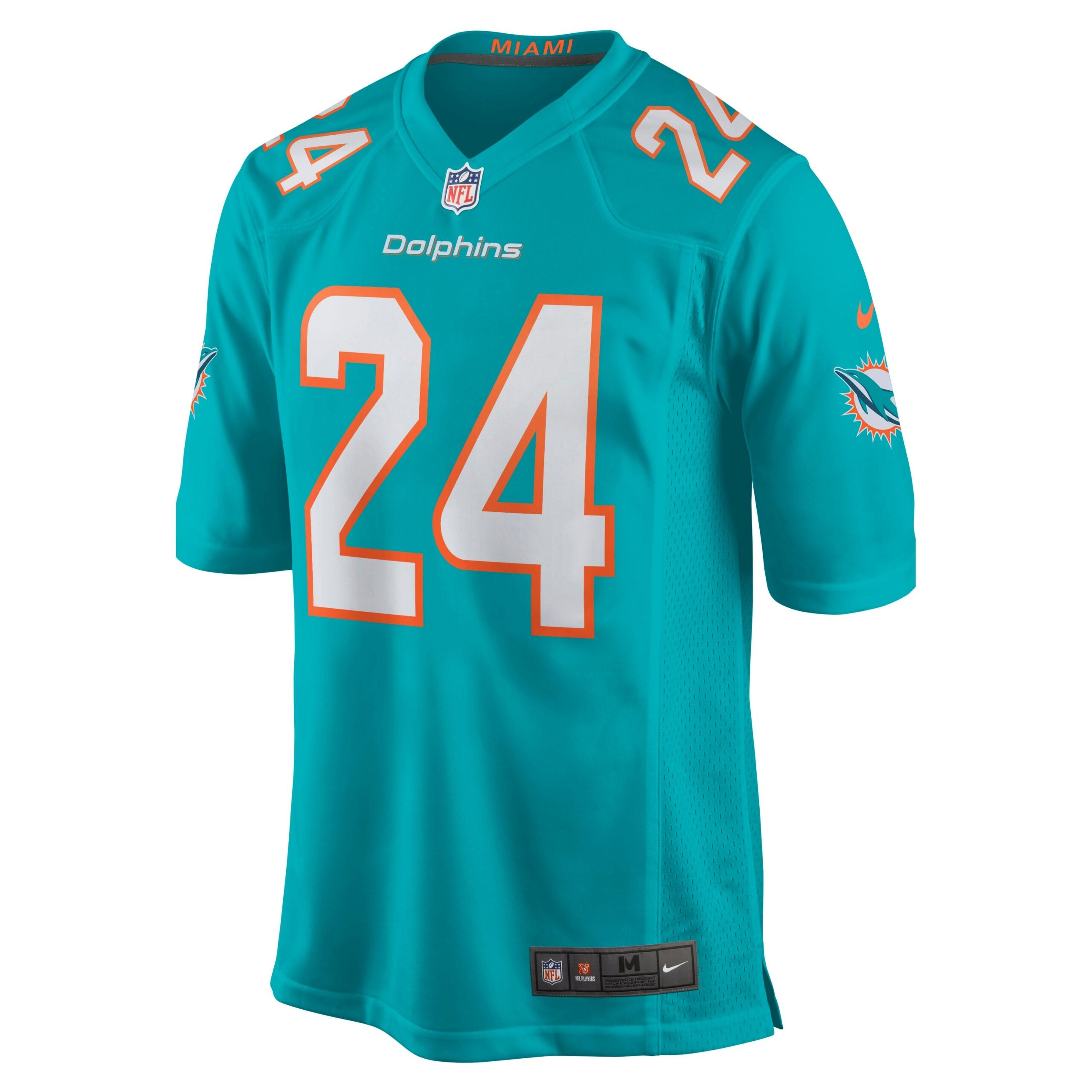 Byron Jones Miami Dolphins Game Jersey - Aqua