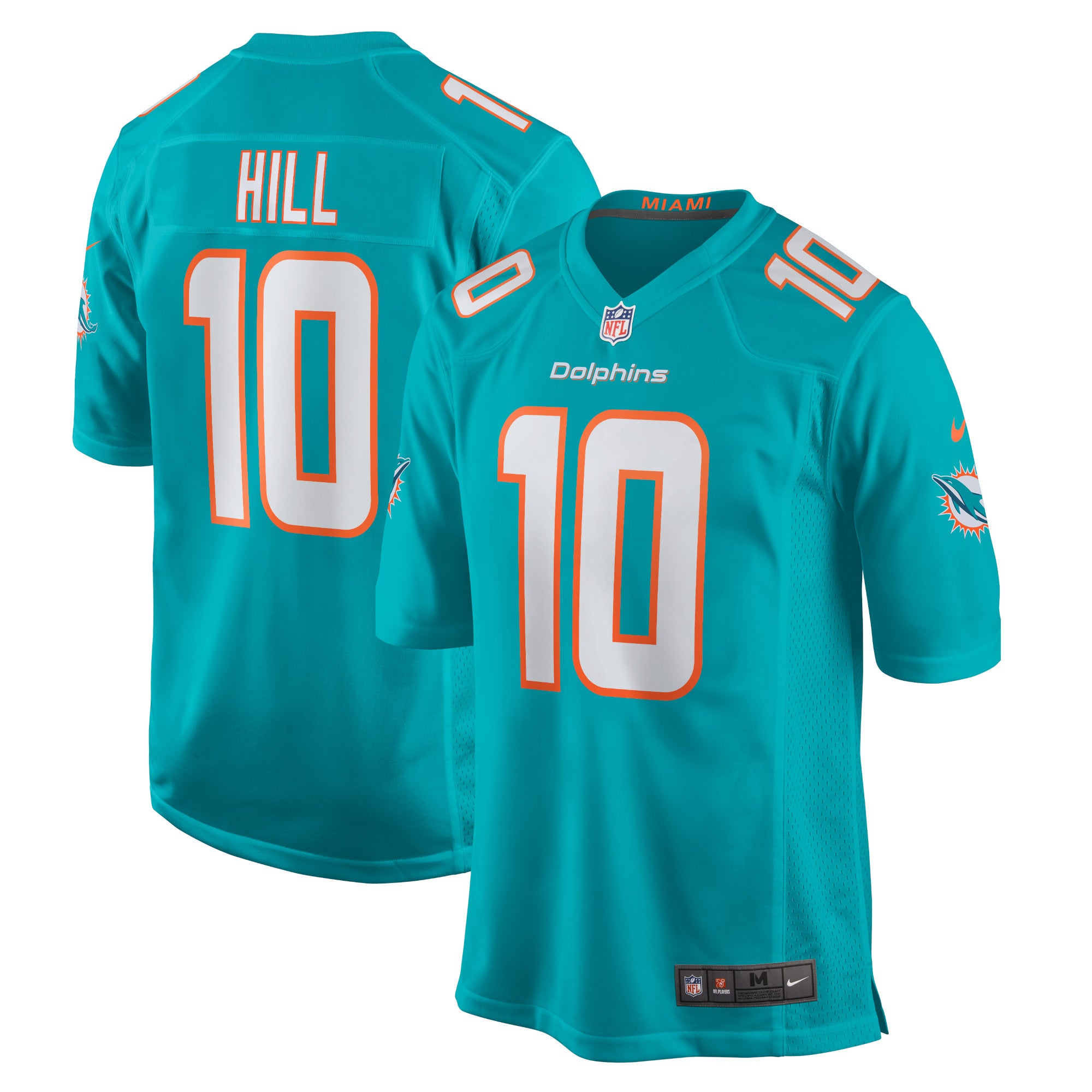 Tyreek Hill Miami Dolphins Game Jersey - Aqua