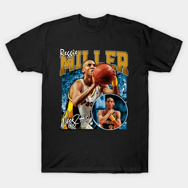 Reggie Miller Choke Sign Basketball Legend Signature Vintage Retro 80S 90S Bootleg Rap Style T-Shirt