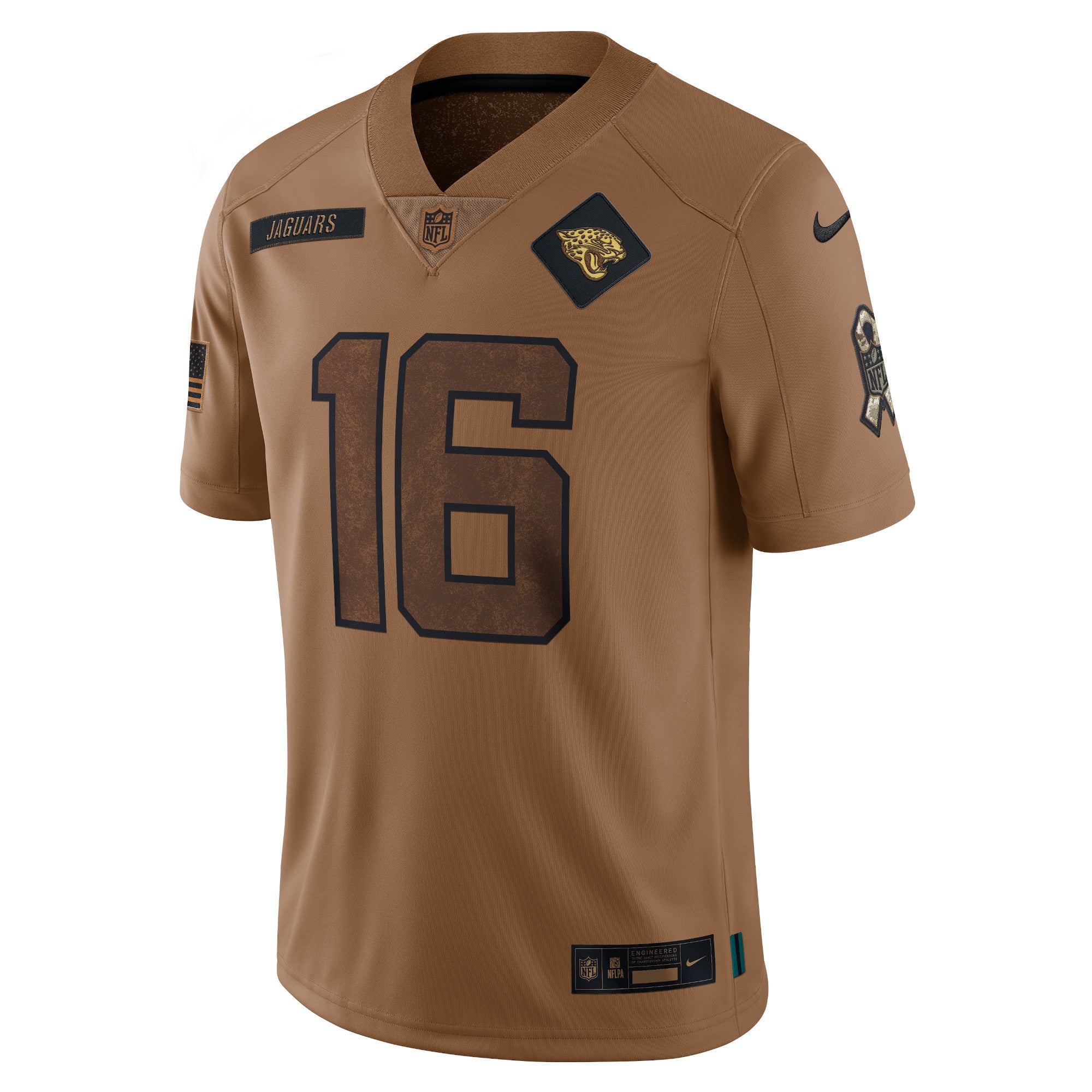 Trevor Lawrence Jacksonville Jaguars 2023 Salute To Service Limited Jersey - Brown