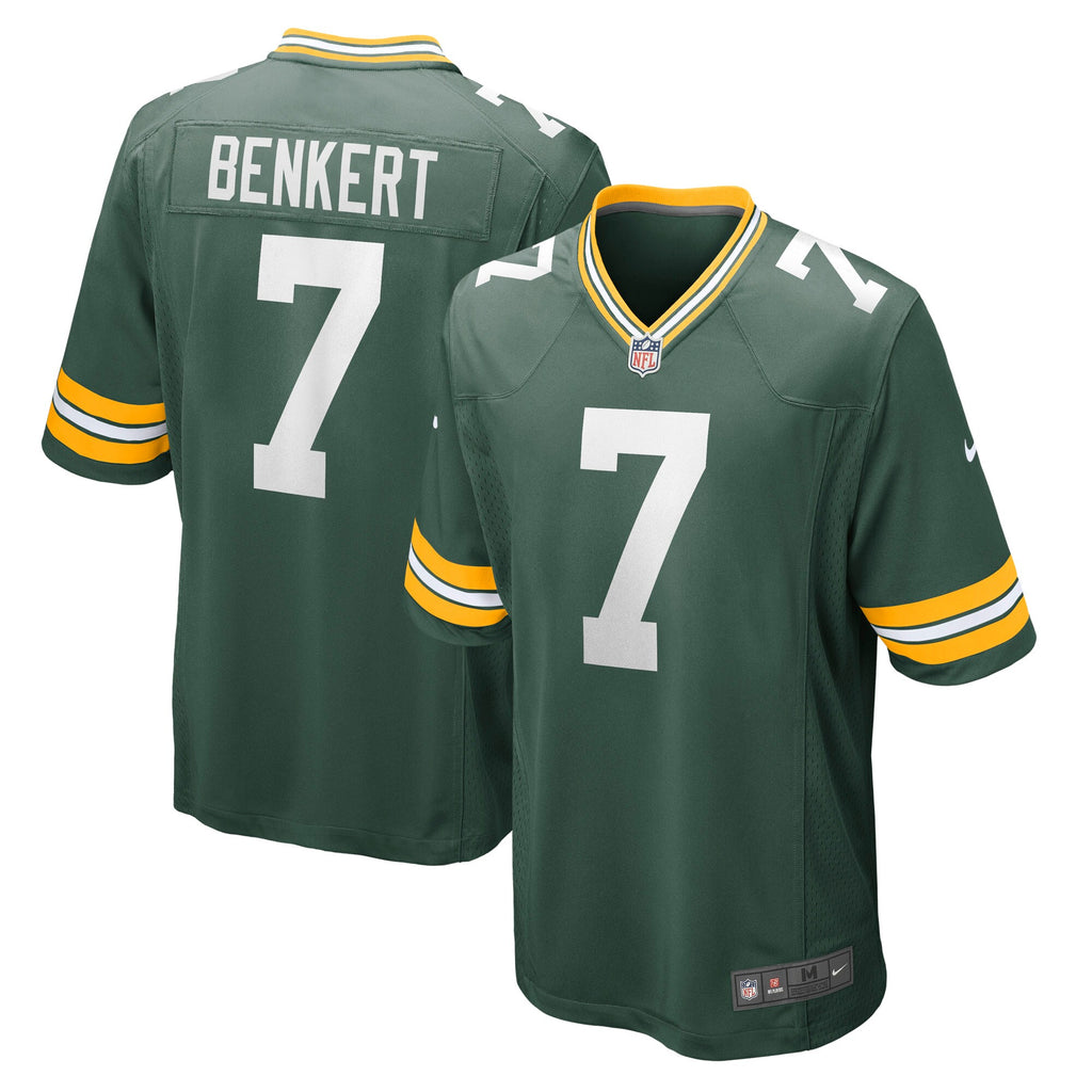 Kurt Benkert Green Bay Packers Game Jersey - Green