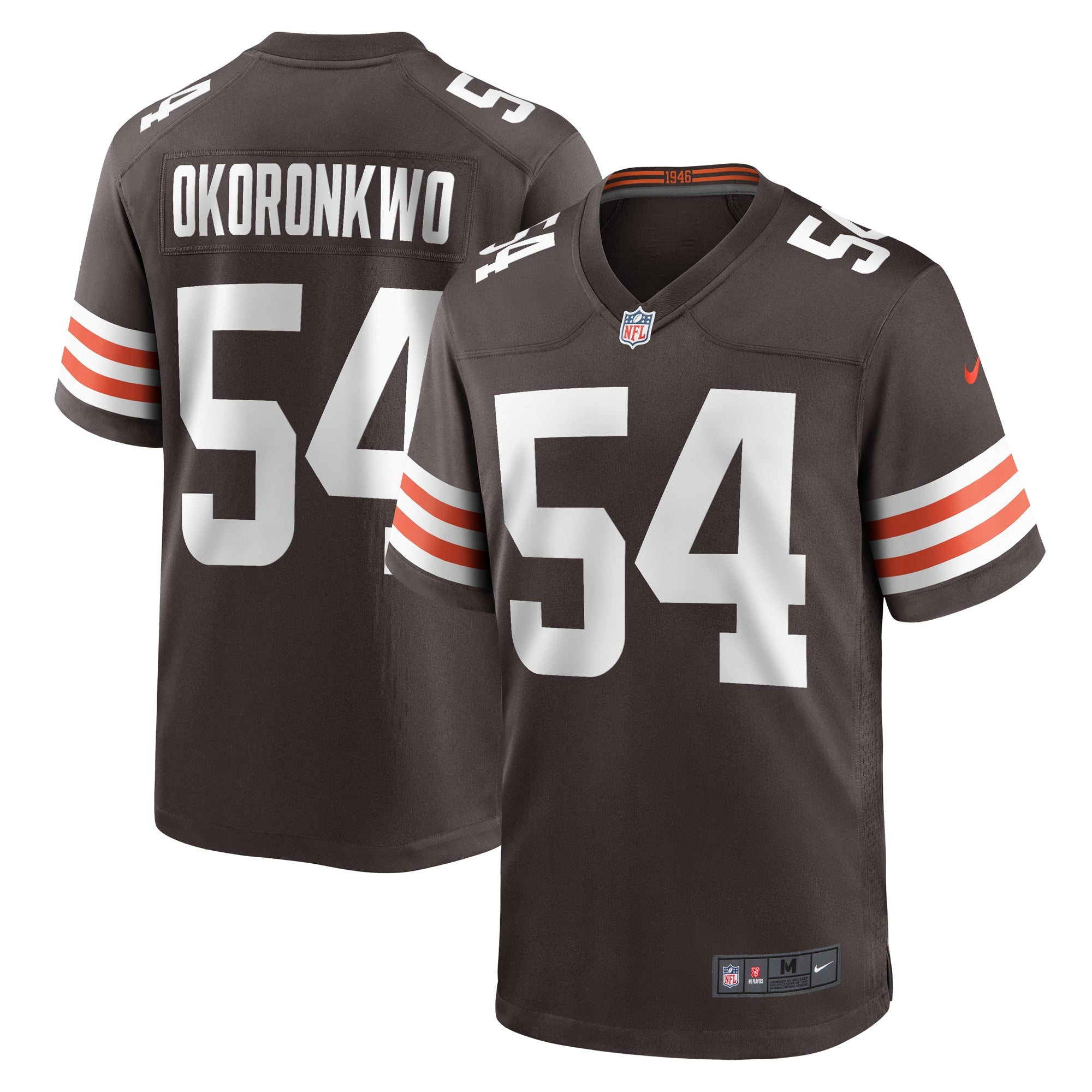 Ogbonnia Okoronkwo Cleveland Browns Game Player Jersey - Brown