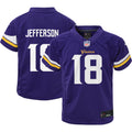 Justin Jefferson Minnesota Vikings Toddler Game Jersey - Purple