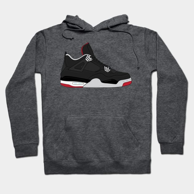 Air Jordan Iv (4) - Bred Hoodie