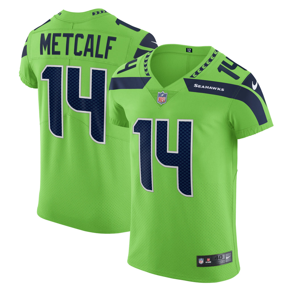 DK Metcalf Seattle Seahawks Alternate Vapor Elite Player Jersey - Neon Green