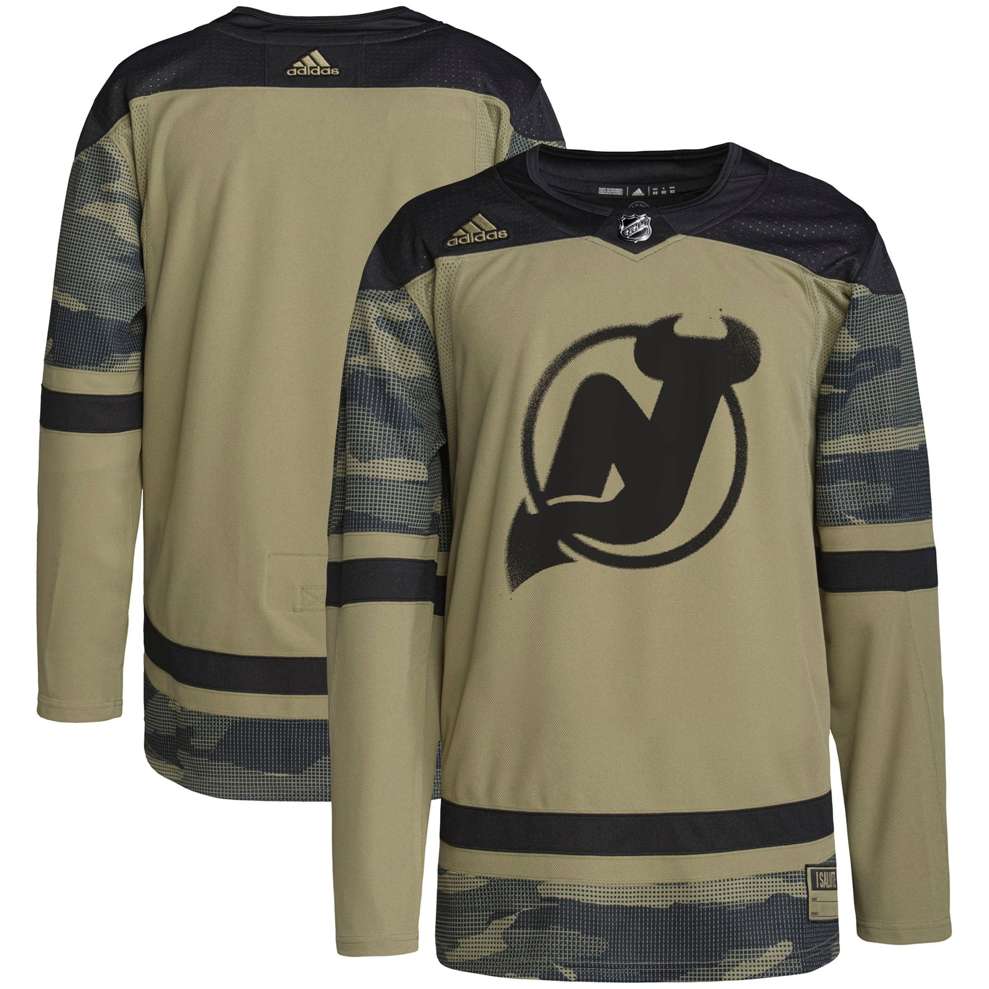 New Jersey Devils Military Appreciation Team Authentic Practice Jersey - Camo
