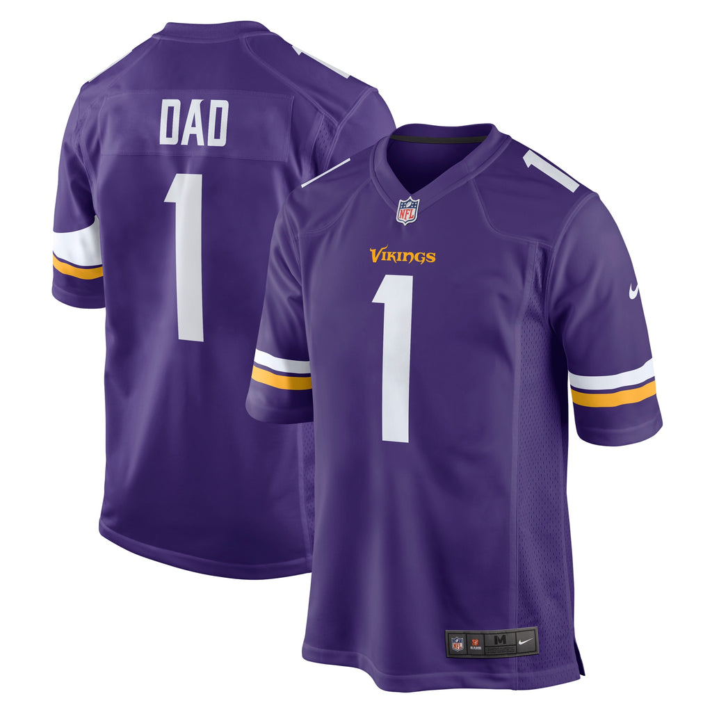 Number 1 Dad Minnesota Vikings Game Jersey - Purple