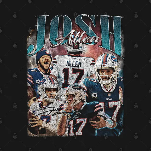 Josh Allen 17 Vintage Hoodie