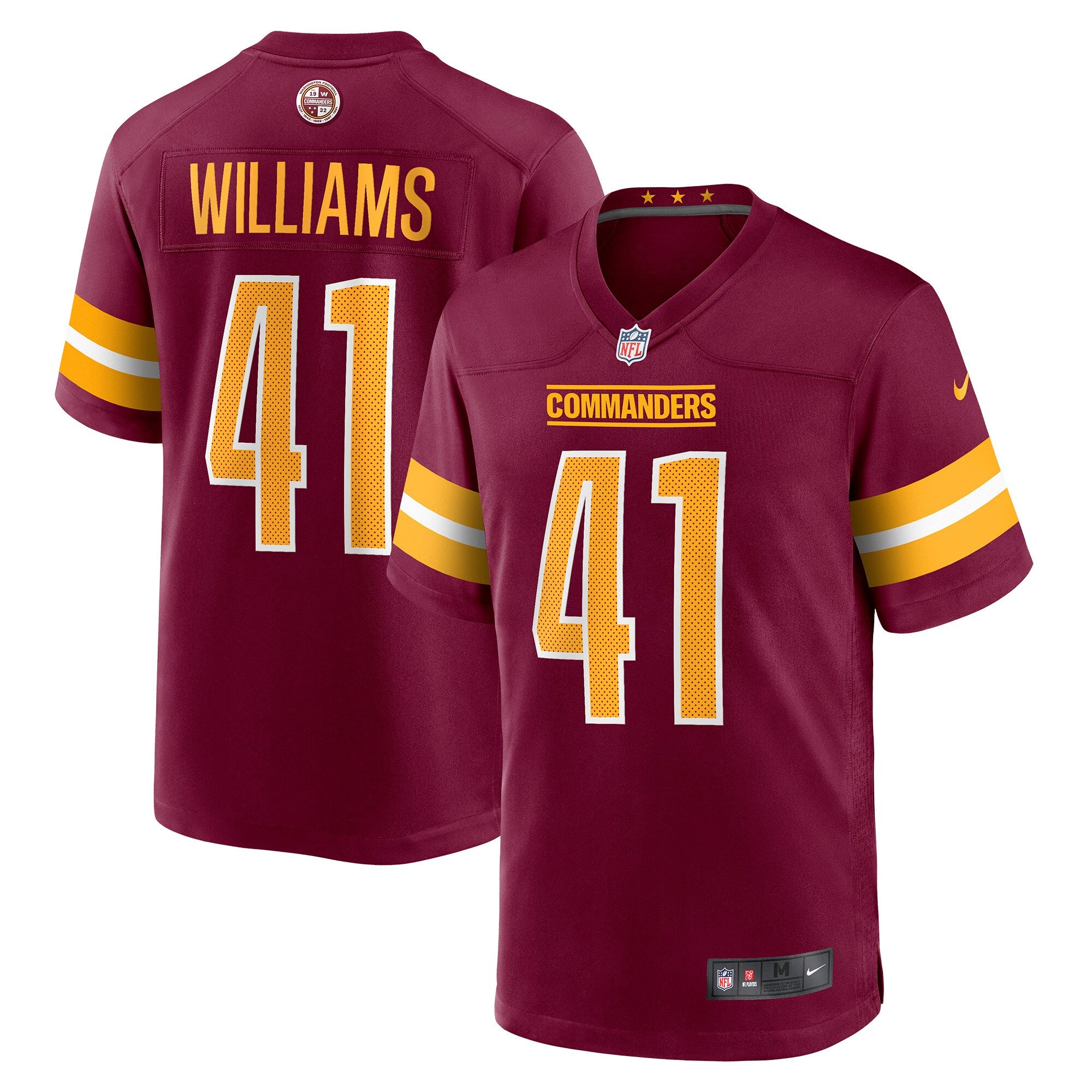 Jonathan Williams Washington Commanders Game Jersey - Burgundy