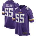 Jack Del Rio Minnesota Vikings Game Retired Player Jersey - Purple