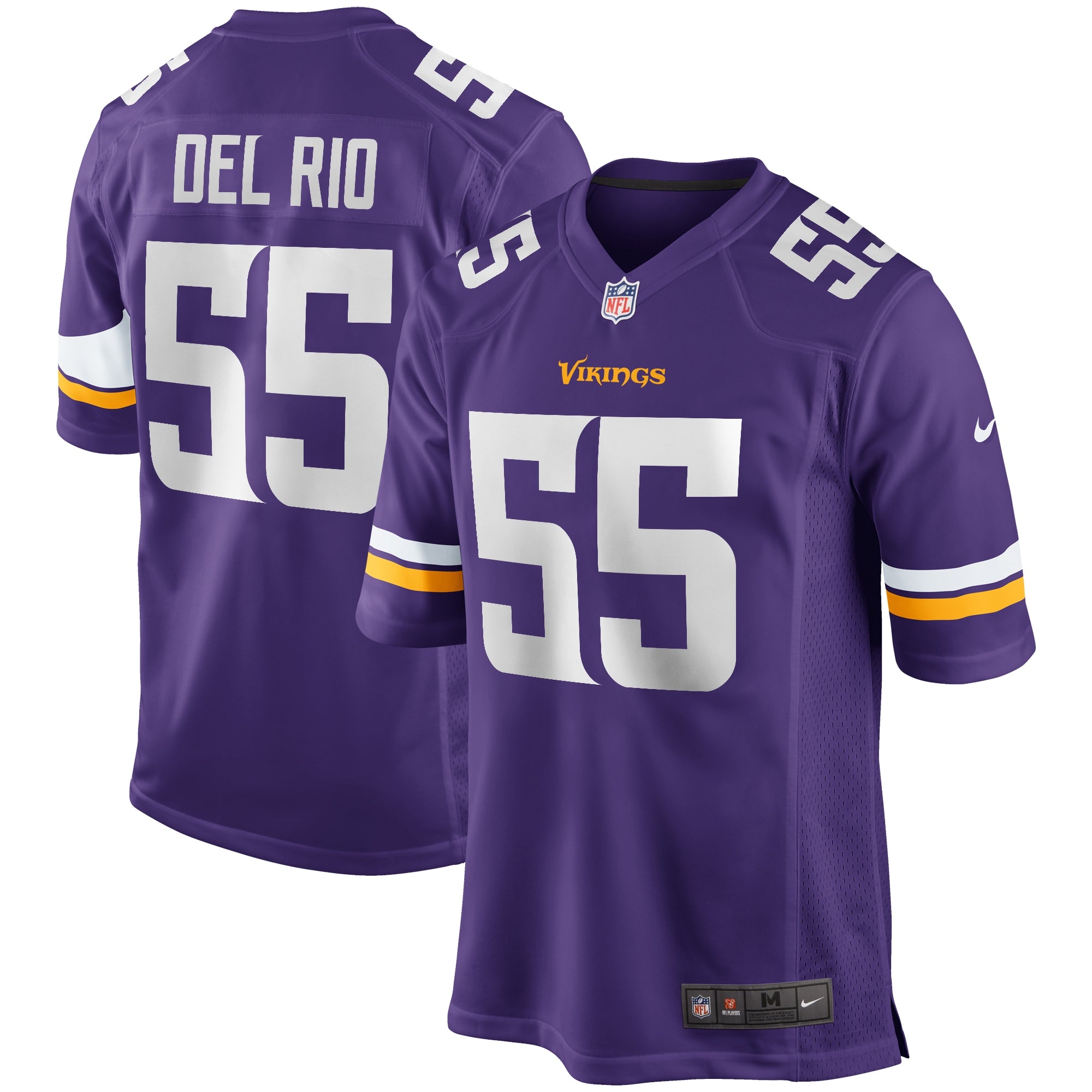 Jack Del Rio Minnesota Vikings Game Retired Player Jersey - Purple