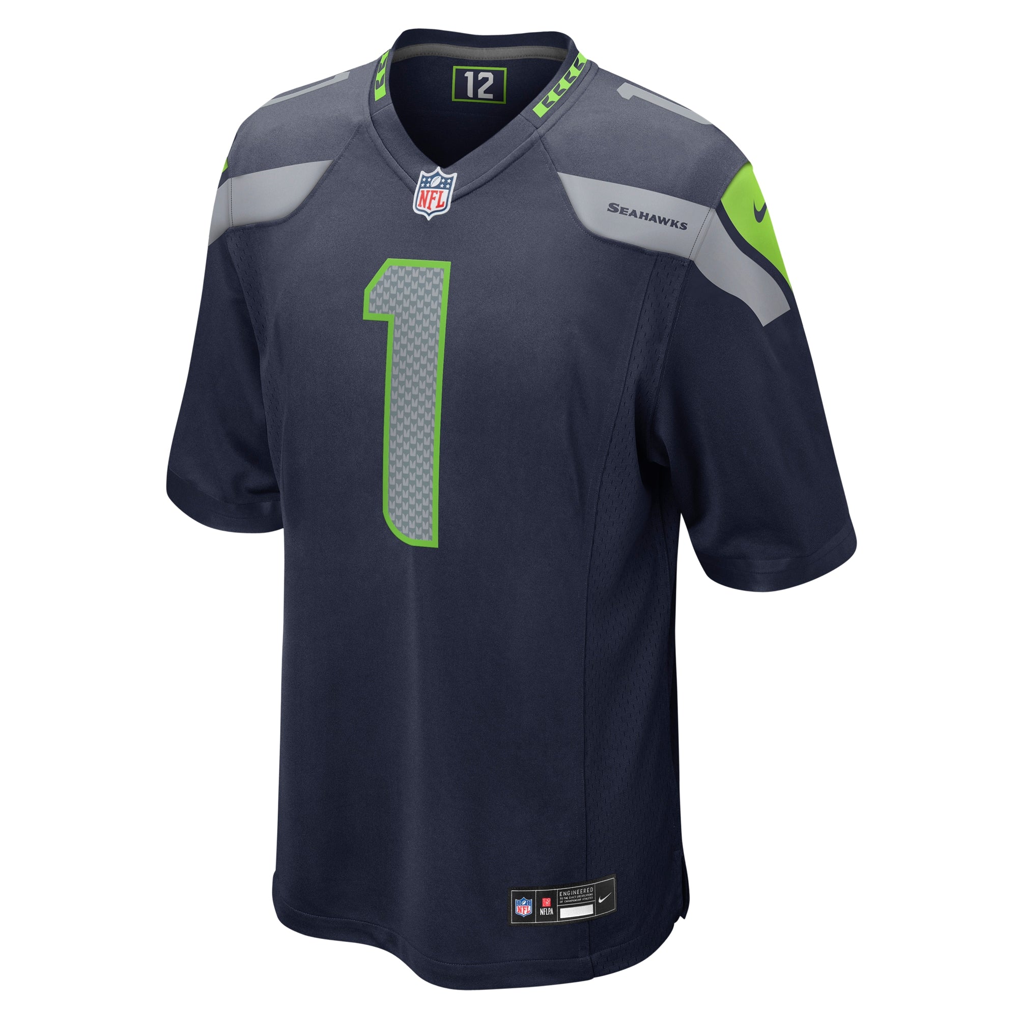 Number 1 Dad Seattle Seahawks Game Jersey - College Navy