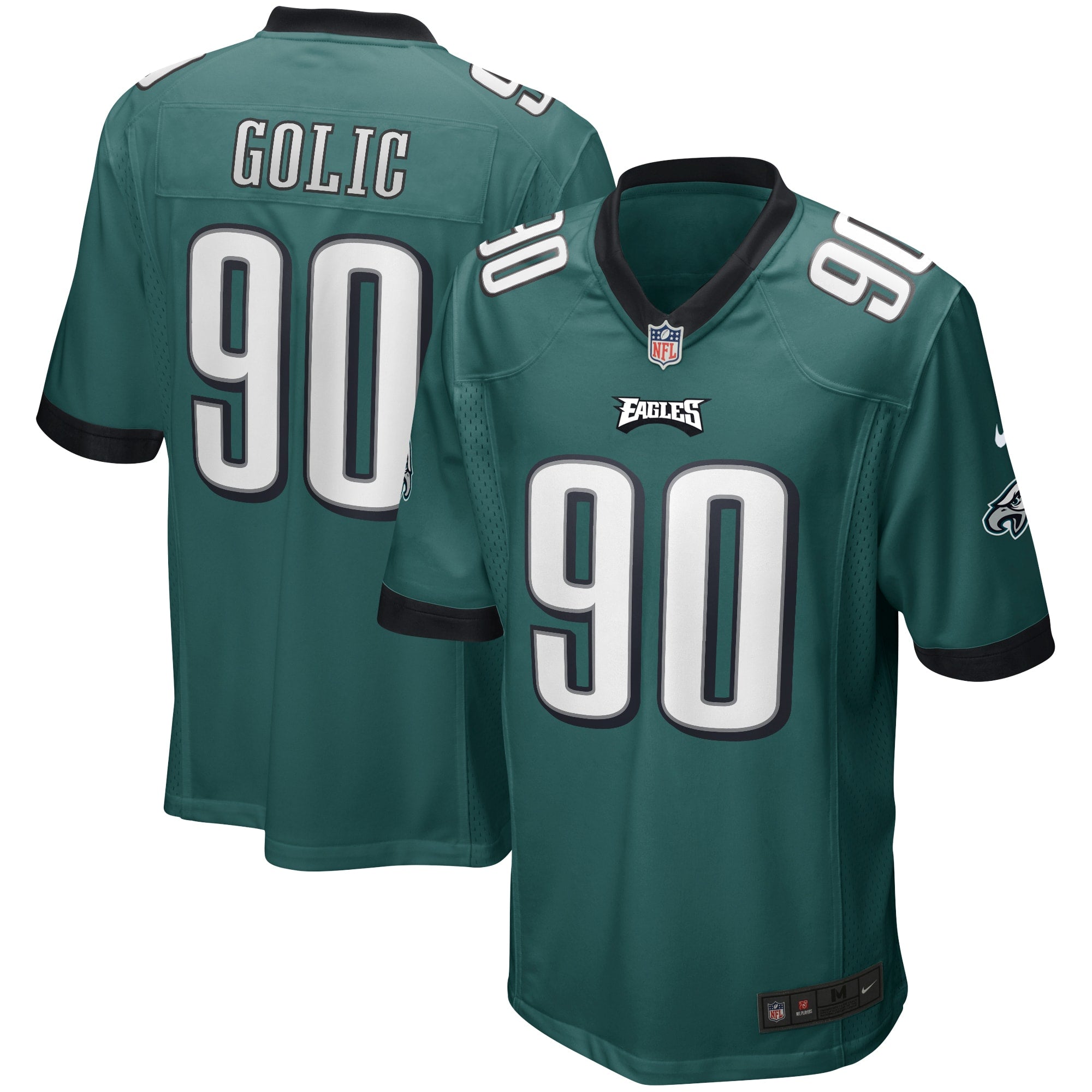 Mike Golic Philadelphia Eagles Game Retired Player Jersey - Midnight Green