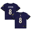 Toddler Lamar Jackson Purple Baltimore Ravens Game Jersey