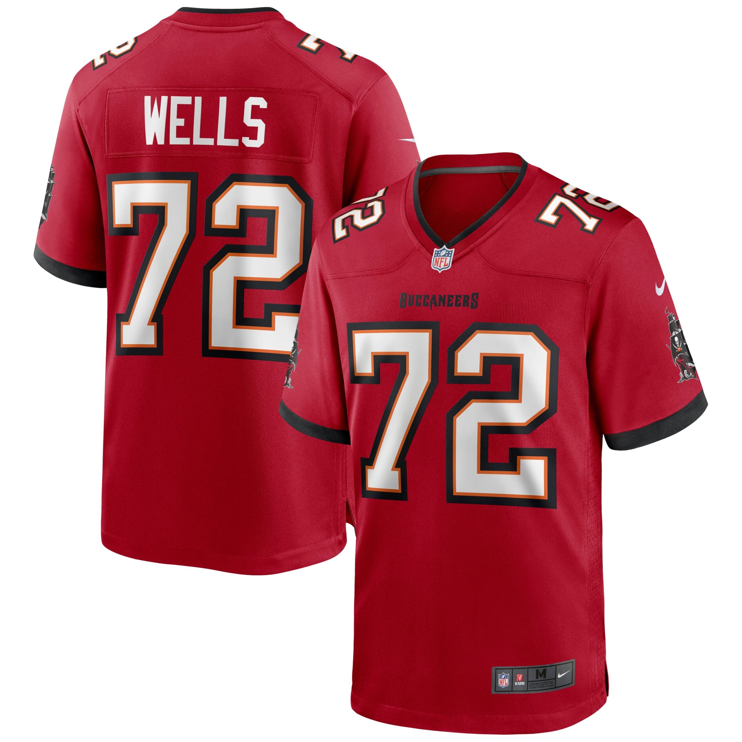 Josh Wells Tampa Bay Buccaneers Game Jersey - Red