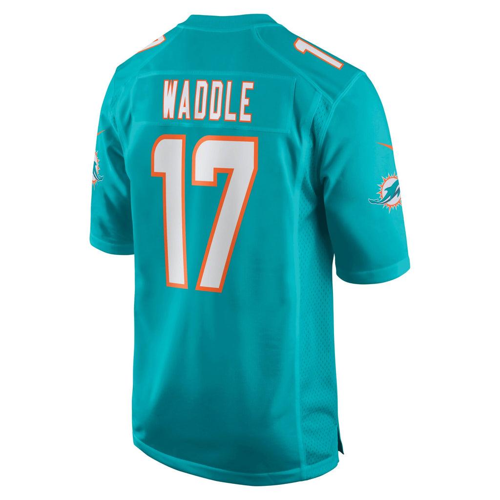 Jaylen Waddle Miami Dolphins Game Player Jersey - Aqua
